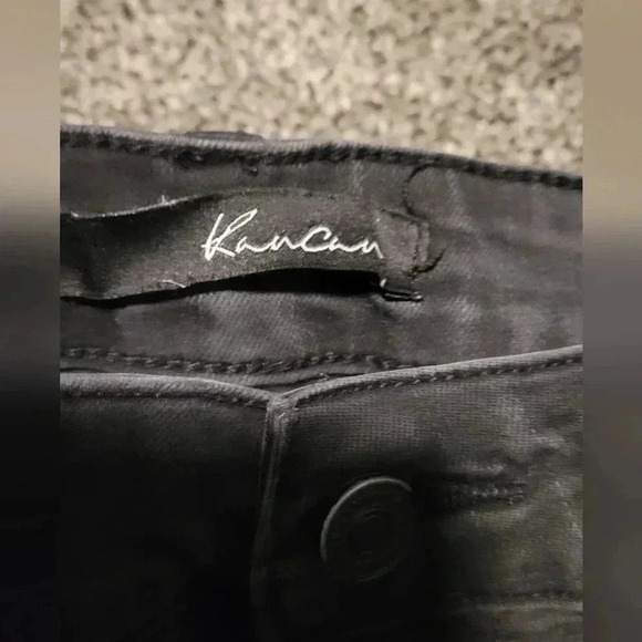 Kancan Distressed Denim Jean Shorts Black Size 28 (W9) - Picture 3 of 5